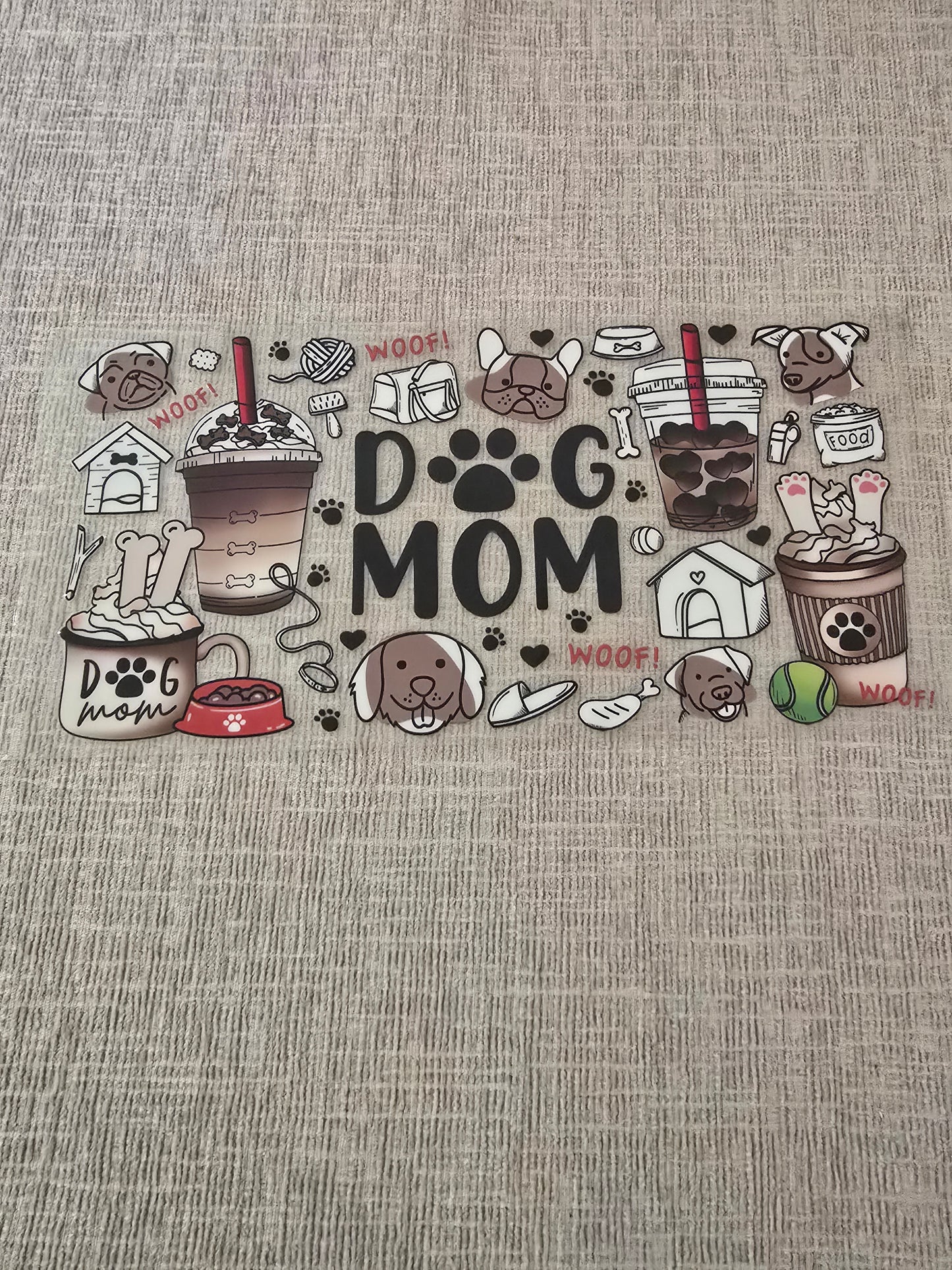 2 Dog Mom UVDTF Vinyl Sticker 16 OZ