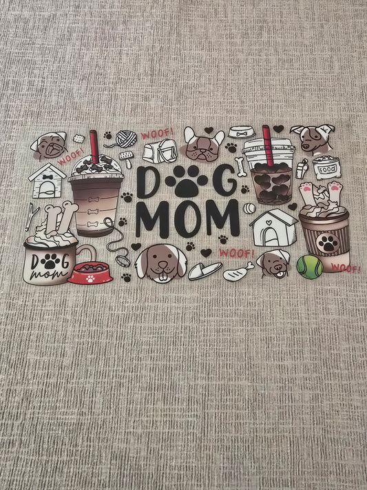 2 Dog Mom UVDTF Vinyl Sticker 16 OZ