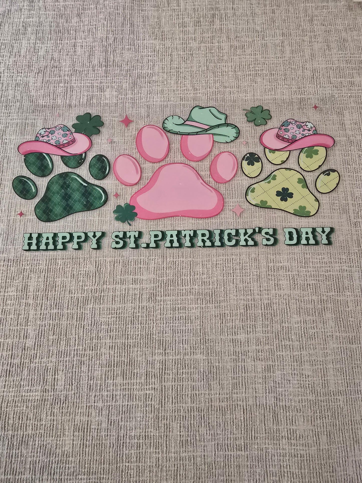 1 Happy St Patrick Day UVDTF Sticker Vinyl for 16 oz